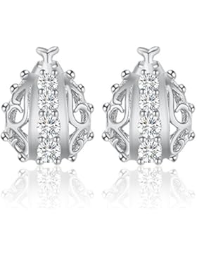 Ashley Schmuck Sterling Silber Metall Cubic Zirkon Skarabäus Ohrstecker