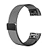 Produktbild Large Bands for Fitbit Charge 2 Replacement Whole Strong Magnetic Milanese Metal Wristbands for Fitbit Charge 2 Heart Rate Fitness (6.1" - 9.9" Women/Men) - Black
