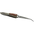 Alis Soldering Tweezer with Cross Locking Reverse Action and Fiber Gripping Handle for Jewellery Repair and Making Tool (Self Closing Curved Tip Tweezer Craft Tools) - 1 PC