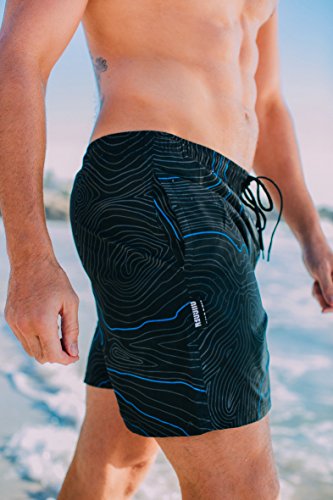 GUGGEN MOUNTAIN Herren Badeshorts Beachshorts Boardshorts Badehose *High Quality Print* - 3