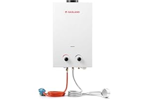 GASLAND BS264 10L 30/37mbar Tankless Gasdurchlauferhitzer, Gas-Wasser-Heizung Tragbarer, LPG Durchlauferhitzer für Campingdusche/Wohnmobilausflug/Waschpferd