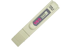 GUILUC Medidor TDS, Instrucciones en Español - Inglés, Medidor Agua, Medidor TDS Osmosis, Medidor Calidad Agua, Analizador Agua Potable, Test Dureza Agua, Piscinas, Acuarios, Spa, Rango 0 A 9.990ppm