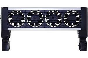 Blau Aquaristic av2022-Blau Aquaristic-Blau aquaristic-1b912617 Aquaventilatore 4, Alluminio, Blu, 22 x 14 x 3 cm (Paquete de 1)