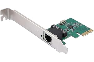 DILWE Scheda di Rete Gigabit PCIE per RTL8111E, Porta Singola Gigabit Ethernet LAN RJ45, Scheda di Rete Convertitore adattatore 10/100/1000Mbps per PC desktop
