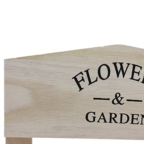 2tlg. Set Pflanzgefäß Pflanzkasten Flowers & Garden Holz H21/24cm Pflanzbehälter Kräutergarten Küchengarten - 8