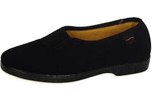 Doctor Cutillas Zapatilla DE CASA 453 Elastico Central Negro para Mujer 24183