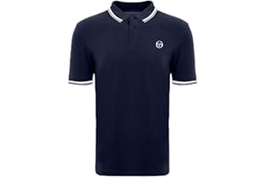 Sergio Tacchini Black Grey Iconic Stripe Polo Shirt 103.20022 003, S