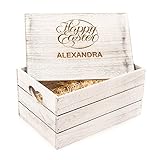 Box ist 350 x 250 x 190 mm Ostern Gravur personalisierbar Antik Holz Geschenkbox Box Happy Ostern Geschenk Love