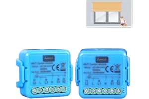 anvek Interruptor de persianas WiFi, módulo control temporizador para persianas eléctricas inalámbricas, compatible con Alexa y Google Home, control App Smart Life Tuya (2)