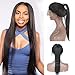 Sunwell Brazilian Virgin Lace Closure Human Hair Kinky Straight 3 Part 3.5x4" Remy Lace Top Closure with Baby Hair Can be Bleached 130% Density Natural Color 8"
