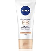 NIVEA Essentials 5'i 1 Arada BB Krem, 24 Saat Nemlendirme+Doğal Jojoba Yağı &Ouml;z&uuml; +A&ccedil;ık Cilt Tonu 50 ml, SPF 15 G&uuml;neş Koruması