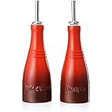 Le Creuset Öl- und Essig-Set, 240 ml, Steinzeug, 18,5 cm Höhe, Kirschrot
