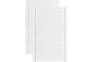 ‎DECOMEISTER DecoMeister Lamellentür weiß seidenmatt aus Holz Massivholz Holztür Schranktür mit geschlossenen Profilbretter für Kleiderschrank Möbelfronten 494x766 mm 2-er Pack lackiert