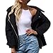 Produktbild Sannysis Damen Pullover Herbst Winter Elegant Plüschmantel Winterpullover Kontrastfarbig Langarmshirt Pulli Longsleeve Winterpulli