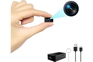 cuoum Mini Camera-1080P Micro Camera sans WiFi-Mini Caméra-Petite Camera avec Audio, Caméras de Surveillance, Opération à Un Bouton, Interieur/Exterieur Cam, sans WiFi/Bluetooth/APP