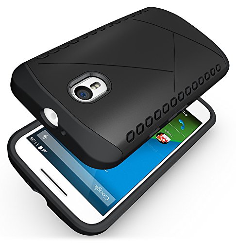 Moto G 2015 3rd Gen Case  Cruzerlite Spartan Dual Protection Cases Compatible with Motorola Moto G  3rd Generation  2015 - Black