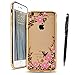 Produktbild SMART LEGEND Ultra Slim Dünn TPU Silikon Hülle Farbmalerei Blumen Case Für Apple iphone 6 / 6s Plus 5.5 Zoll Schutzhülle 3D Transparente Girl Bling Kristall Diamant Strass Rose Glanz Rosa Blume Etui Schale Schmetterling Elegant Gold TPU Bumper Case Protektiv Case Tasche Ultradünnen Kratzfeste Handyhülle - Gold Rahmen Rosa Blumen