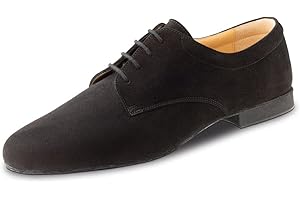 Werner Kern Hommes Chaussures de Danse 28058 - Suéde Noir - 1,5 cm Micro-Heel