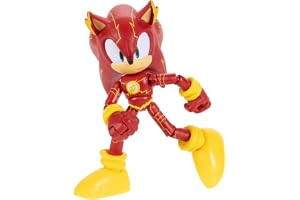 DC x Sonic the Hedgehog som The Flash 5" / 13cm actionfigur, officiellt licensierad av Jakks Pacific, mycket artikulerad och