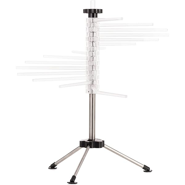 Aloskart Stendino Pasta Fresca Girevole, Essiccatore Per Pasta Pieghevole, Riutilizzabile, Staffe Pasta In Legno, Installazione Rapida