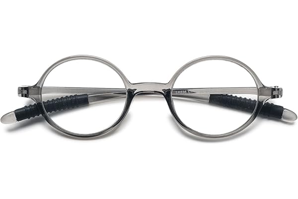 VEVESMUNDO Redondo Gafas de Lectura Pequeñas Ligeras Vintage TR90 Flexibles Vista Presbicia para Mujer Hombre