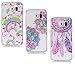 Produktbild Samsung Galaxy S6 Edge Hülle Silikon, LuckyW 3X TPU Einhorn Blume Traumfänger Hülle für Samsung Galaxy S6 Edge Soft Silikon Glitter Tasche Transparent Clear Klar Durchsichtig Ultra Slim Thin Dünne Schutzhülle Weiche Flexibel Kratzfeste Scratch-Resistant Stoßfest Shockproof Etui Bumper Case