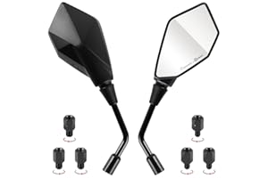 Evermotor Uniwersalne lusterka motocyklowe 2 x prawy gwint M10 + 2 x M8 prawy gwint + 1 x lewy gwint M10 + 1 x M8 lewy gwint Quad Roller ATV Moped