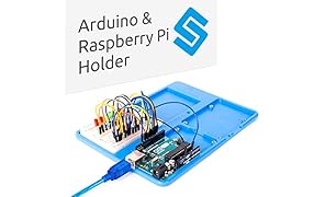 SunFounder RAB 5 in 1 Breadboard Holder Base Plate Circuit Board Screws for Arduino Uno R3 Mega 2560, Raspberry Pi 3 Model B,2 Model B and 1 Model B+ 400 800 Points Breadboard Jumper Dupont Wires