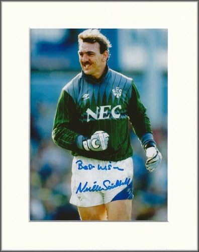 NEVILLE SOUTHALL GOALKEEPER EVERTON FC SIGNED AUTOGRAPH PHOTO PRINT IN MOUNT