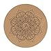 Produktbild 3mm Dicke Runde Naturkautschuk Kork Kleine Yogamatte Rutschfest Spielkissen Meditationskissen 60 * 60 Cm