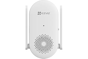 EZVIZ CH1 Chime WiFi Inteligente Timbre de Puerta, Timbre Interior Extra Compatible con Timbre con Vídeo EP3x Pro, Sirena Incorporada, Volumen Ajustable hasta 72dB, Antena Dual, Instalación Enchufable