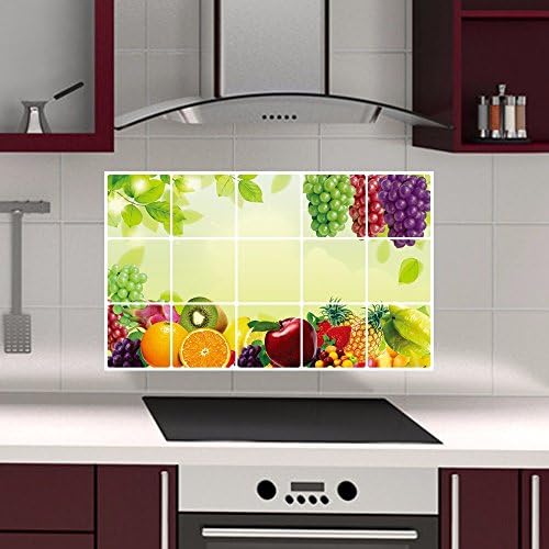 GOUZI The grape water ghost-oil-water-resistant 45*75cm Wall sticker Removable wall sticker For Bedroom Living Room Background Wall Bathroom Study Barber Shop