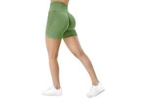 TAYOEA Kurze Leggings Damen Sport Radhose Push Up Short Scrunch Leggings High Rise Gym