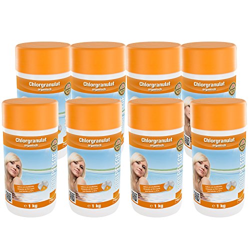 Steinbach Chlorgranulat 8kg je 1kg für Pool, PH-Neutral