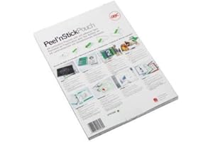 GBC A3 2x125 Micron Peel n' Stick Gloss Laminating Pouches, Pack of 100, 3747236,Transparent,2 x 125