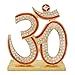 Brass 24 K Gold Plated With Stones OM Sign Car Dashboard Idol Handicraft Statue OM symbol Decorative Spritual Puja Vastu Showpiece Figurine - Religious Pooja Gift Item & Murti for Mandir / Temple / Home Decor / Office / Study Table RS.398.00