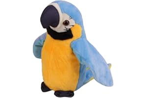 JIAHG Sprechender Papagei Spielzeug Nachsprechendes Plüschvogel Papagei Vogel Plüschtier Kuscheltier Spielzeug Talking Parrot Plüsch Spielzeug für Kinder Mädchen Jungen