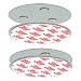 Produktbild com-four® 2er Set Magnethalterung für Sicherheitsmelder, Halterung mit Klebepads für Rauchmelder, Ø 7 cm (02 Stück - Magnethalterung)