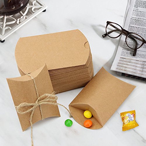 JTDEAL Vintage Gastgeschenke, Geschenke Boxen, Geschenkverpackung, Kraft Papier Geschenk Box für Süßigkeiten, Schmuck, Nuss, Schokolade, 50 Stück - 2