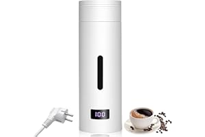 RUSEPIN Acboor Podróżny czajnik elektryczny, pojemność 380 ml, elektryczny kubek na wodę z regulacją temperatury i automatycznym wyłączeniem, szybkie gotowanie, dzbanek do herbaty, kubek grzewczy do