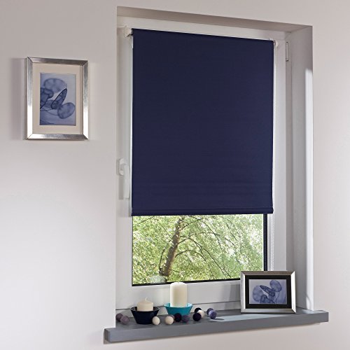 GARDUNA FIX Thermo-Rollo # blau 60cm # Smartfix – Klemmfix – ohne bohren – viele Farben & Größen- komplett verdunkelnd / BLACKOUT - 3