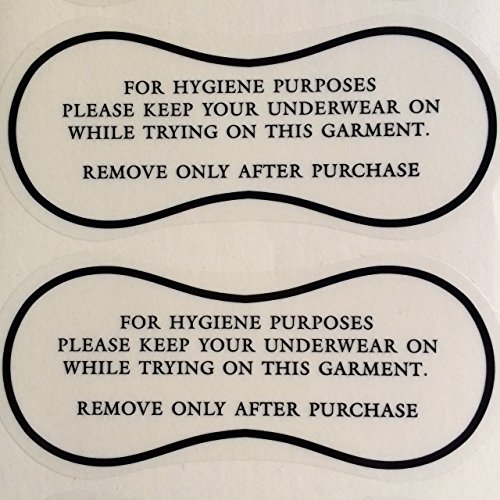 102, 204, 510, 1020, 2040 Adhesive Protective Hygiene Try On Stickers labels Swimsuits & Lingerie UK (2040)