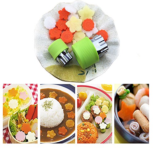 Ausstecher von Sandwich, Keks und Brot-Set von 18 hoch Qualitaten Multifunktions-Lebensmittel-Werkzeuge gehören 8 Kunststoff-Form & 304 Edelstahl Obst / Gemüse Cutter perfekte Schimmel für Kinder Essen - 3