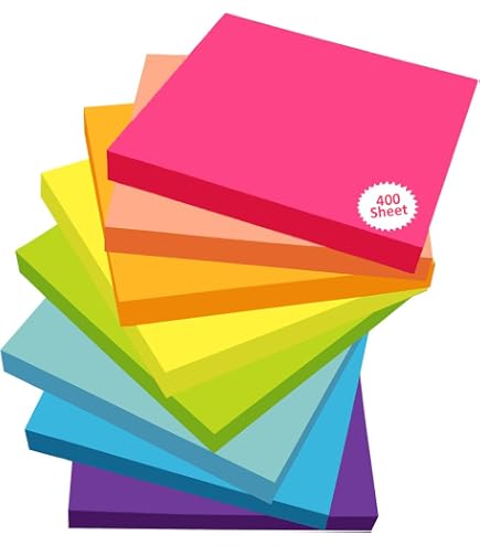 Neon Sticky Notes, 25 x 75 mm, 150 Sheets, Assorted Pink, Yellow