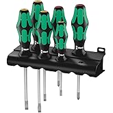 Wera 334/6 Raflı Tornavida Seti Kraftform, Plus lazer U&ccedil; + Raf, 6 Par&ccedil;a, 05105650001