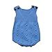 Produktbild Baby Mädchen Strampler Weste Babybekleidung Kinderkleidung Loveso Pyjama Jungen Mädchen Bekleidung Kintted Vest Einfarbig (6~18M) (6M, Blau)