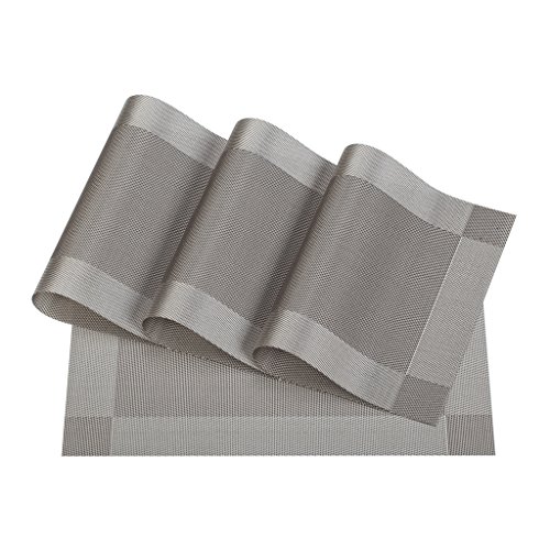 JoHome Tischsets (8er Set) Tabellenplatzmatten Waschbare Vinyl Platzsets 45 * 30cm - 3