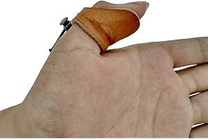BaronHong Soft Leather Thumb Ring Archery Finger Protector for Mongolian Reurve Bow Finger Guard for Traditional Bow