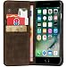 Produktbild ROYALZ Tasche für Apple iPhone 8 / iPhone 7 Ledertasche Lederhülle Hülle Cover Case Tasche Schutzhülle Schutztasche mit unsichtbarem Magnet Vintage Leder, Farbe:Dunkelbraun
