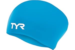TYR Adult Long Hair Wrinkle-Free Silicone Swim Cap